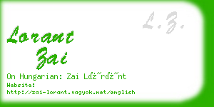 lorant zai business card